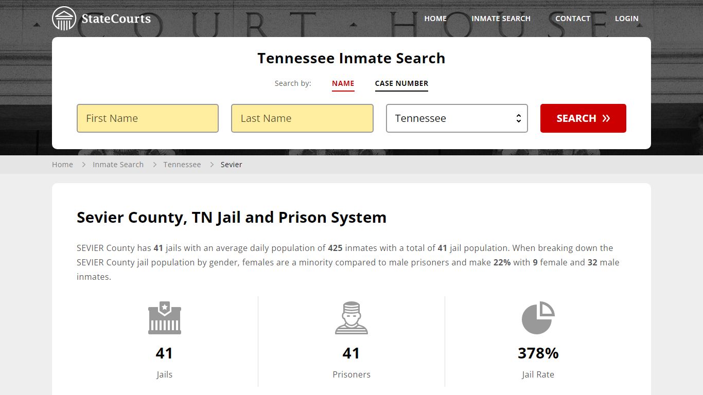 Sevier County, TN Inmate Search - StateCourts